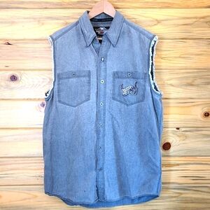 Harley Davidson Men's Sleeveless Grey Shirt Size Medium
